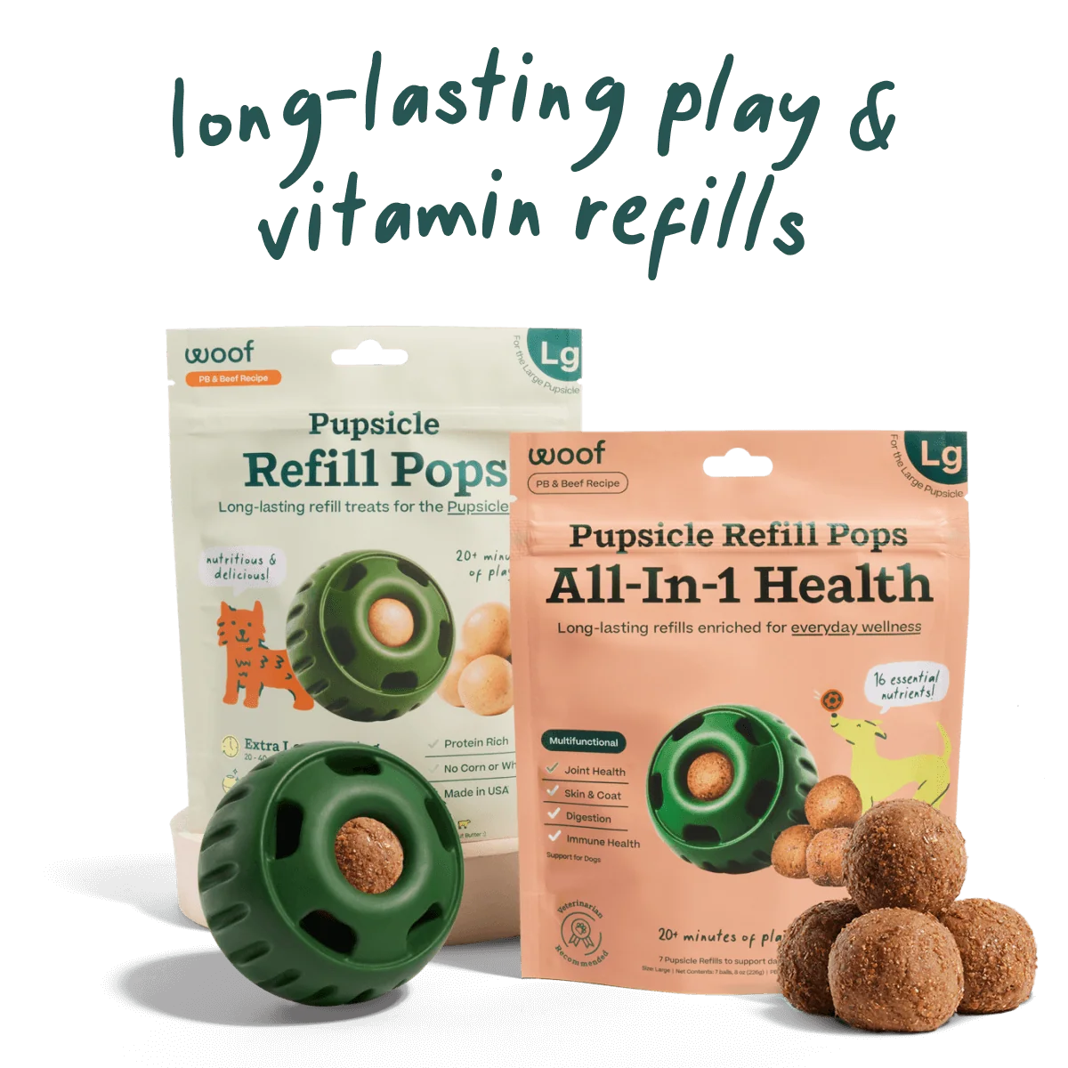 Pops Combo Pack Long-Lasting Treats for the Pupsicle with Essential Vitamins