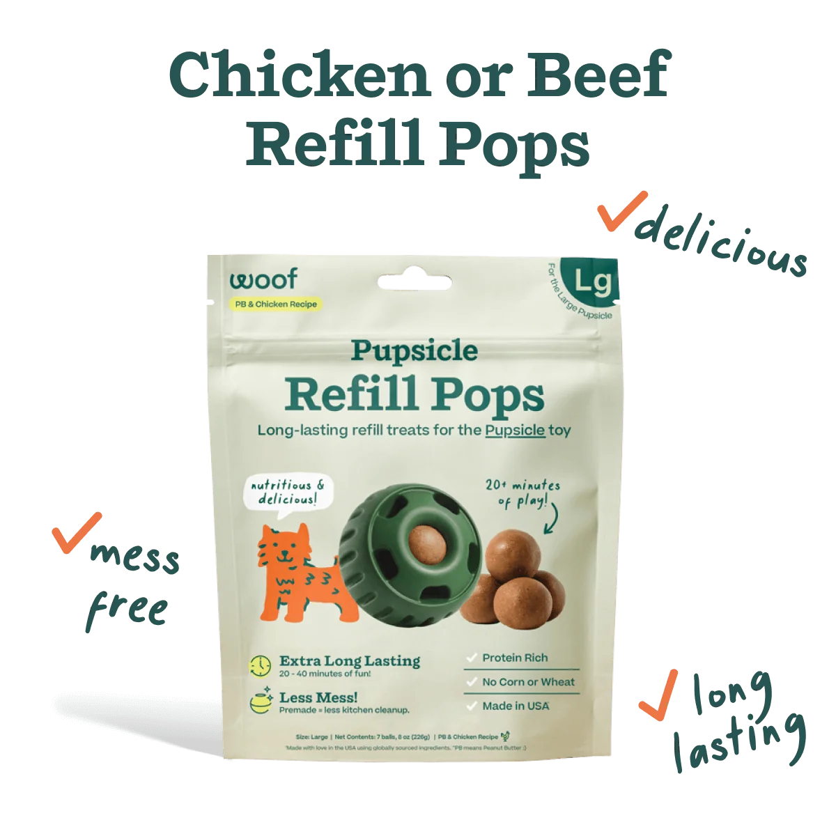 Pops Combo Pack Long-Lasting Treats for the Pupsicle with Essential Vitamins