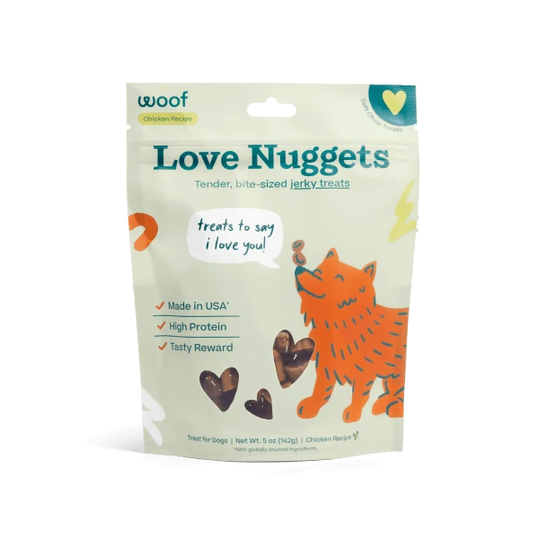 Chicken Love Nuggets proteinrige træningsgodbidder lavet i USA