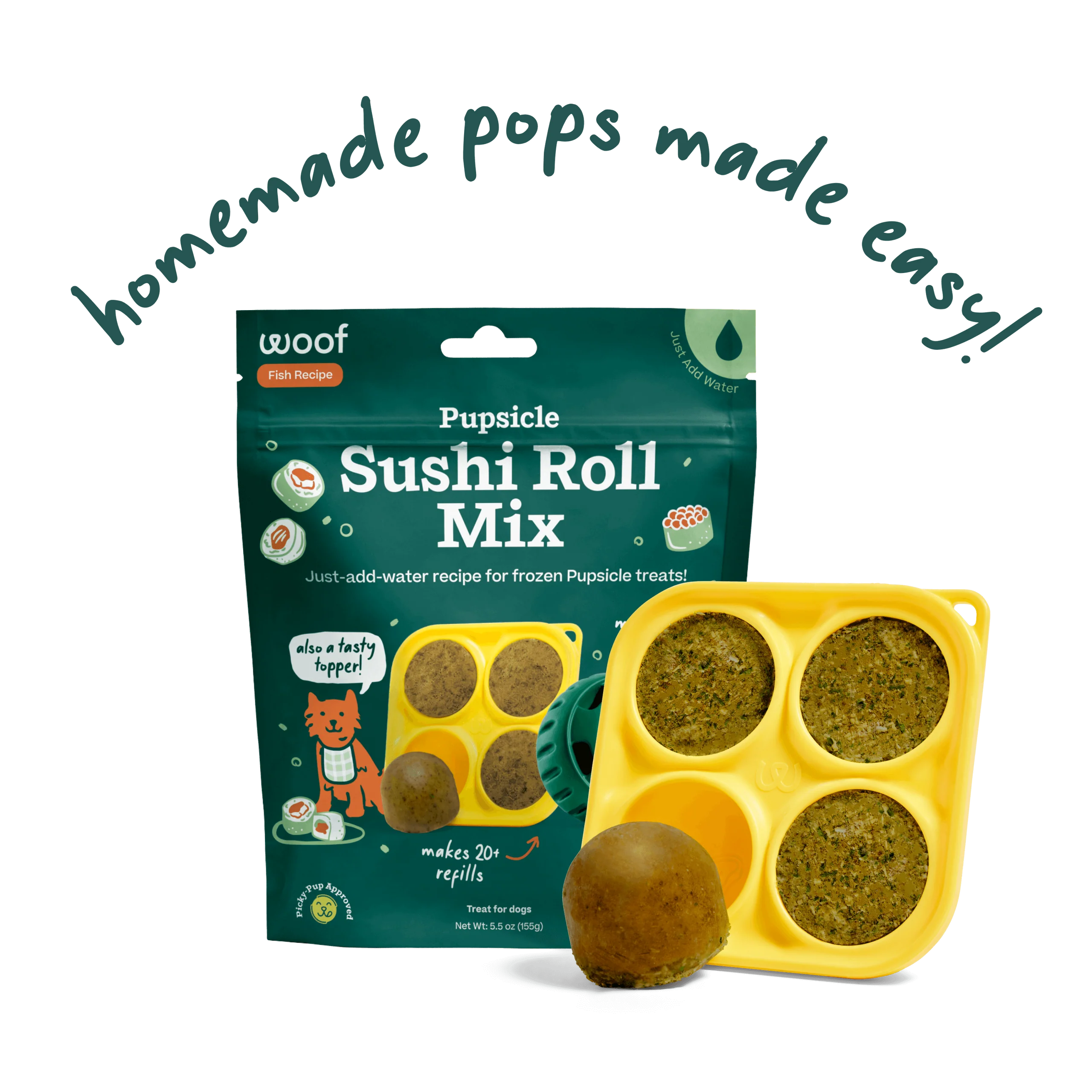 Sushi Roll Pupsicle Mix with Salmon, Cod and Trout