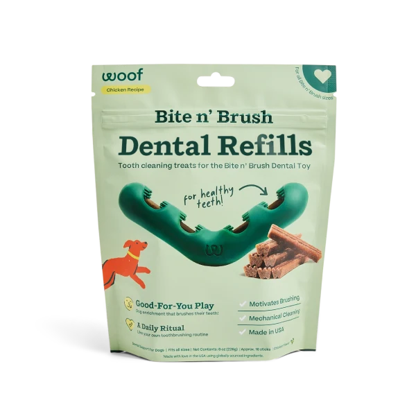 Bite n’ Brush Refills for Dogs Cleaner Teeth Every Bite